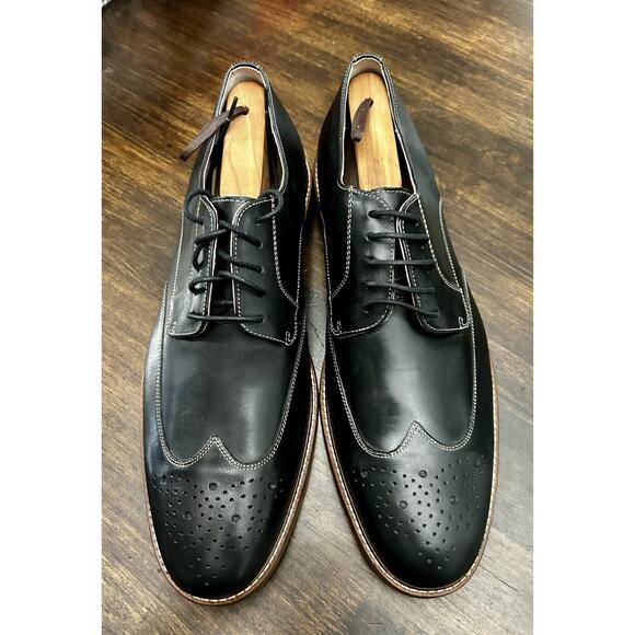 Banana Republic‎ Men Casual Wingtip Oxford Shoes Size 11 Dress Black Leather Banana Republic Men Casual Wingtip Oxford Shoes Size 11  main image 2